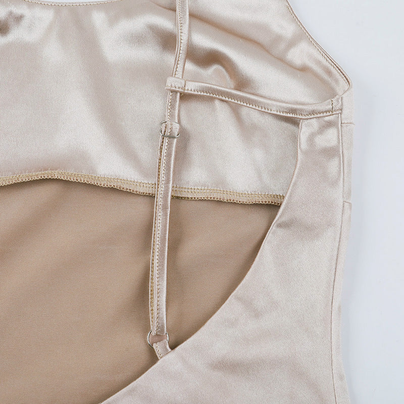 Sexy strapless backless dress for spring - new style, elegant and form-fitting long dress