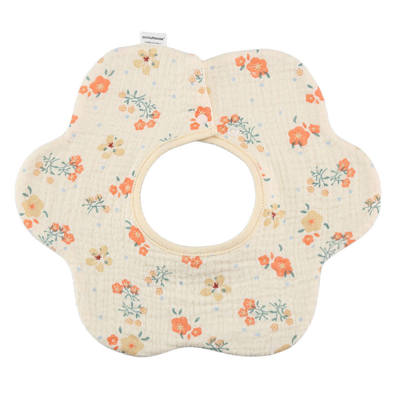 Summer quick-drying 360-degree bib for children, baby cotton pure fabric type A bib, baby apron