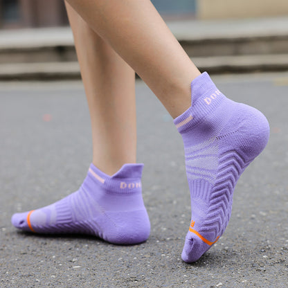 Professional marathon running socks for men and women, thick towel-bottomed short socks, quick-drying sports socks