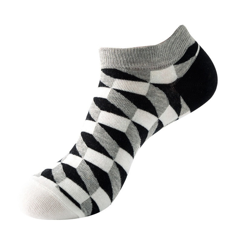 Boat sock man, summer and spring short socks for women, light-crowned short style stockings, oil painting avocado trend stockings, wholesale for sale