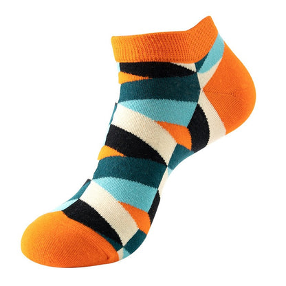 Boat sock man, summer and spring short socks for women, light-crowned short style stockings, oil painting avocado trend stockings, wholesale for sale