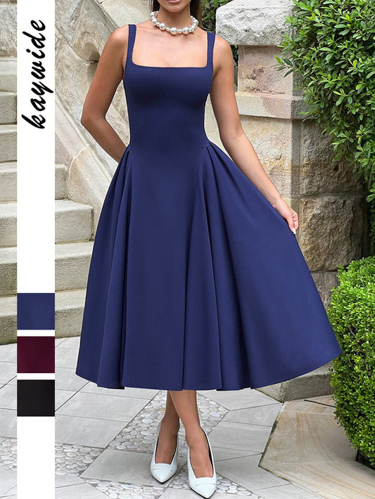 French-style elegant strapless dress for children's summer wear