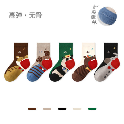 儿童袜批发25秋季新款立体猫咪短袜立体卡通宝宝袜棉无骨女童袜子