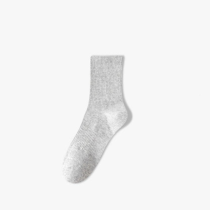 Socks Men's Long Tube Socks 100% Authentic Pure Cotton Anti-Bacterial Odor-Repellent Sweat-Absorbing Short Socks Four Seasons Style Men's Mid-Calf Socks Spring/Summer