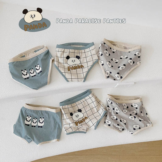 Children's underwear, Panda Park baby underwear, soft cotton cute cartoon children's underwear