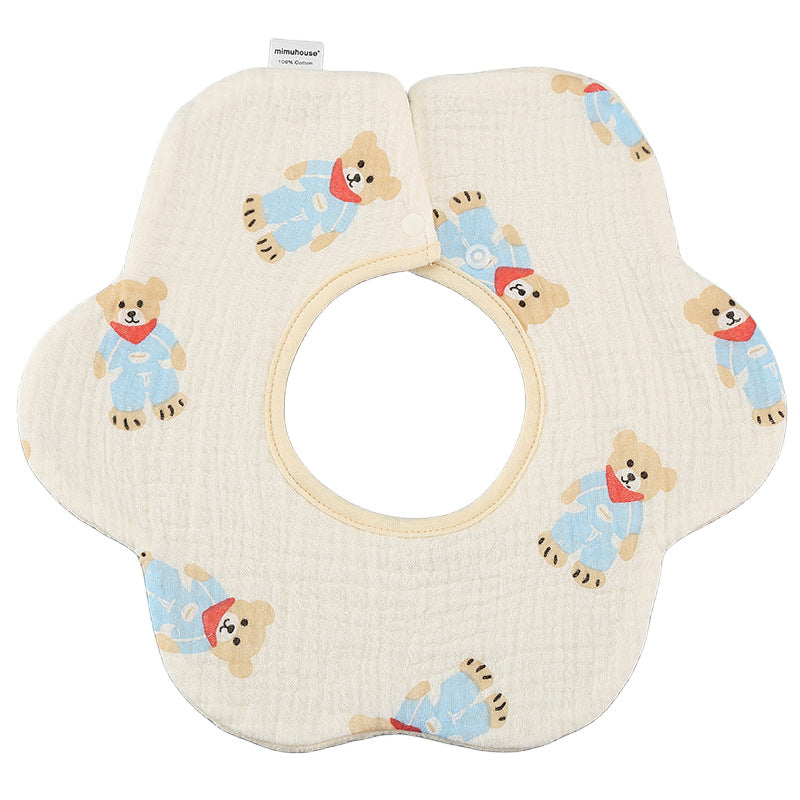 Summer quick-drying 360-degree bib for children, baby cotton pure fabric type A bib, baby apron