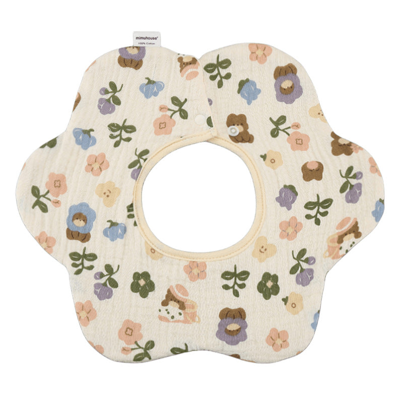 Summer quick-drying 360-degree bib for children, baby cotton pure fabric type A bib, baby apron