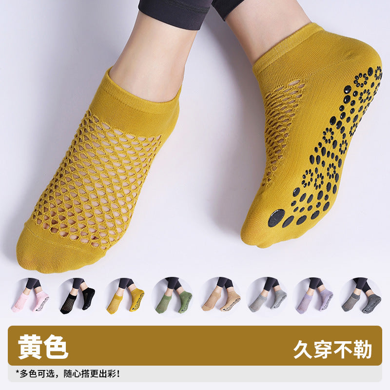 Summer breathable mesh yoga socks for women, professional for stretching, dancing, fitness and aerobics, anti-slip socks