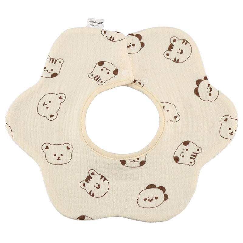 Summer quick-drying 360-degree bib for children, baby cotton pure fabric type A bib, baby apron