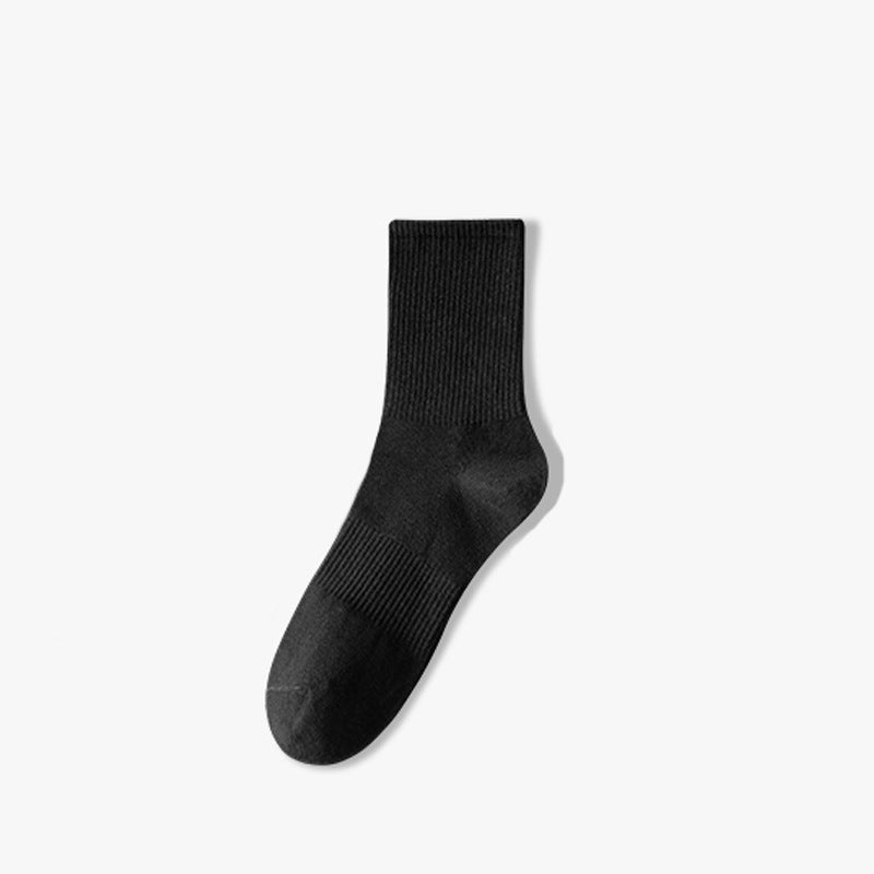 Socks Men's Long Tube Socks 100% Authentic Pure Cotton Anti-Bacterial Odor-Repellent Sweat-Absorbing Short Socks Four Seasons Style Men's Mid-Calf Socks Spring/Summer