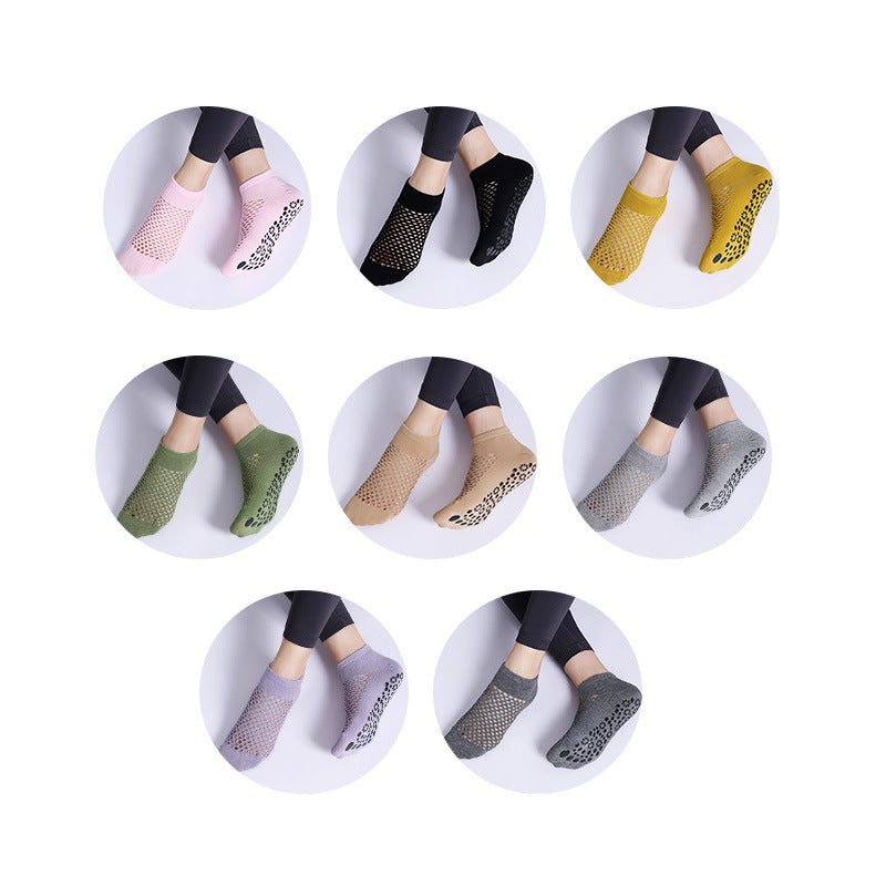 Summer breathable mesh yoga socks for women, professional for stretching, dancing, fitness and aerobics, anti-slip socks
