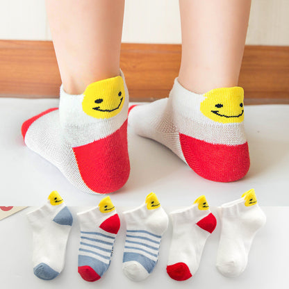 儿童袜子 字母大C男童女童韩版透气网眼运动袜春夏款学生袜运动袜