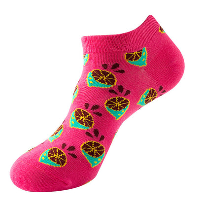 Boat sock man, summer and spring short socks for women, light-crowned short style stockings, oil painting avocado trend stockings, wholesale for sale