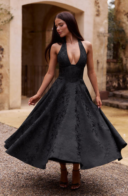 French-style vacation jacquard wrap-around vacation-style fashionable dress from Y2K era
