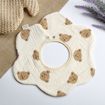 Summer quick-drying 360-degree bib for children, baby cotton pure fabric type A bib, baby apron