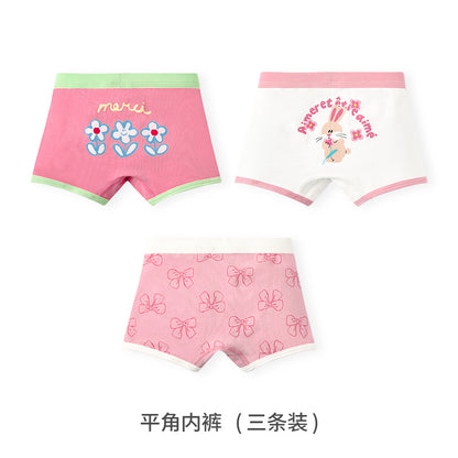 ZYZ儿童内裤批发2024新款A类宝宝平角内裤卡通蝴蝶结女童内裤礼盒