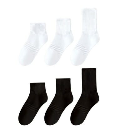 Socks Men's Long Tube Socks 100% Authentic Pure Cotton Anti-Bacterial Odor-Repellent Sweat-Absorbing Short Socks Four Seasons Style Men's Mid-Calf Socks Spring/Summer
