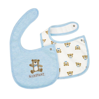 Cartoon children's bib - Pure cotton baby bib with waterproof function - All-cotton waterproof bib for babies - Baby apron - Class A cotton