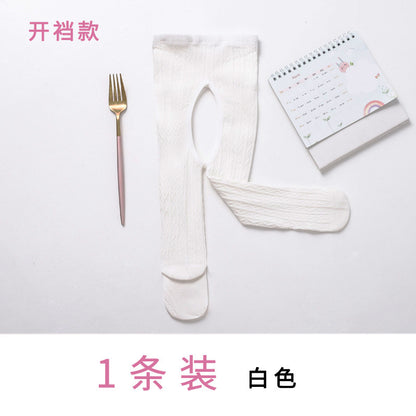 2026春夏新款 女童打底裤袜 韩版纯色麻花纹儿童袜子婴幼儿连裤袜
