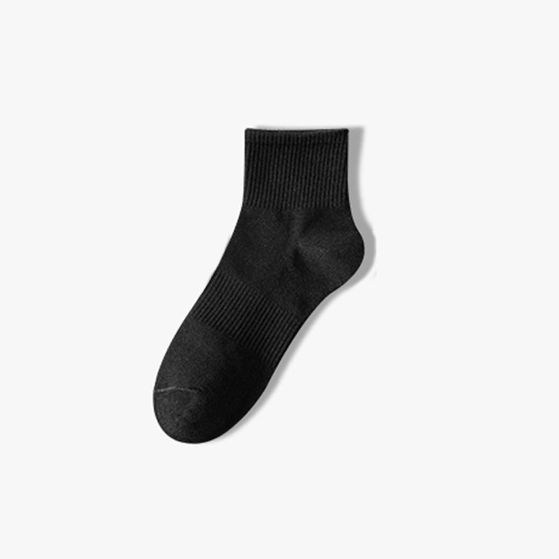 Socks Men's Long Tube Socks 100% Authentic Pure Cotton Anti-Bacterial Odor-Repellent Sweat-Absorbing Short Socks Four Seasons Style Men's Mid-Calf Socks Spring/Summer
