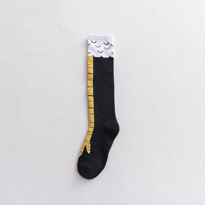 Interesting Knee-length Sock Ideas - Funny Chicken-feather Socks, the Same Style As Those on Douyin, Short Leg Socks
