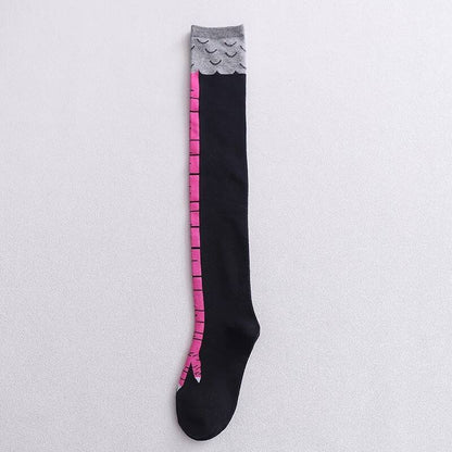 Interesting Knee-length Sock Ideas - Funny Chicken-feather Socks, the Same Style As Those on Douyin, Short Leg Socks
